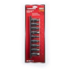 Husky 1/2 In. Drive Hex Bit Socket Set (9-Piece)
