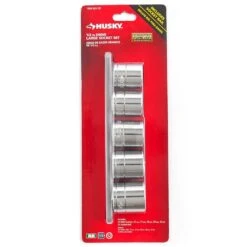 Husky 1/2 In. Drive Metric Large Socket Set (5-Piece) -Husky Shop husky socket sets h2dmm5pc 44 1000