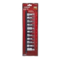 Husky 1/2 In. Drive Torx Hex Bit Socket Set (11-Piece) -Husky Shop husky socket sets h2dtorx11pc 4f 1000
