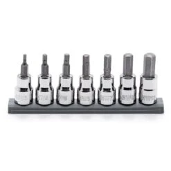 Husky 3/8 In. Drive Metric Hex Bit Socket Set (7-Piece) -Husky Shop husky socket sets h3dmm7pchbssr 1f 1000