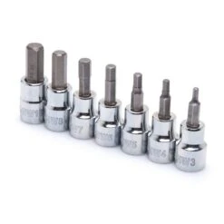 Husky 3/8 In. Drive Metric Hex Bit Socket Set (7-Piece) -Husky Shop husky socket sets h3dmm7pchbssr 31 1000