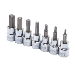 Husky 3/8 In. Drive Metric Hex Bit Socket Set (7-Piece)