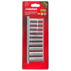 Husky 1/4 In. Drive Deep Metric Socket Set (10-Piece) 12 Husky 1/4 In. Drive Deep Metric Socket Set (10-Piece) -Husky Shop husky socket sets h4ddpmm10pcsr 44 1000