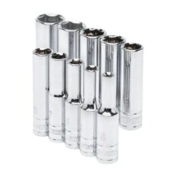 Husky 1/4 In. Drive Deep Metric Socket Set (10-Piece)