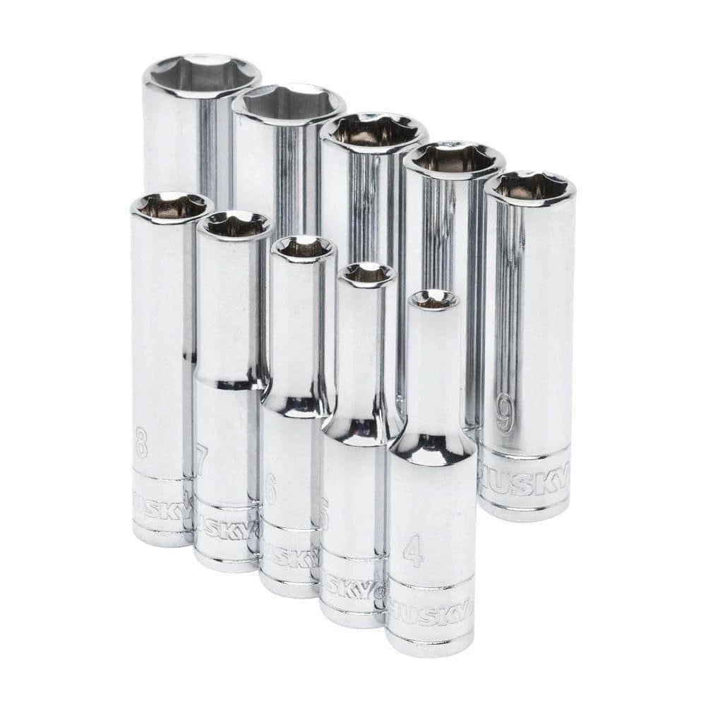 Husky 1/4 In. Drive Deep Metric Socket Set (10-Piece) 1 Husky 1/4 In. Drive Deep Metric Socket Set (10-Piece)