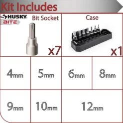 Husky BITE 3/8 In. Drive Metric Bit Socket Set (7-Piece) 12 Husky BITE 3/8 In. Drive Metric Bit Socket Set (7-Piece) -Husky Shop husky socket sets hb3dbs7m 40 1000