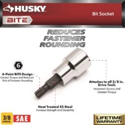 Husky BITE 3/8 In. Drive SAE Bit Socket Set (7-Piece) -Husky Shop husky socket sets hb3dbs7s a0 1000