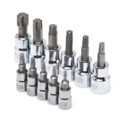 Husky 1/4 And 3/8 In. Drive Torx Bit Socket Set (11-Piece)
