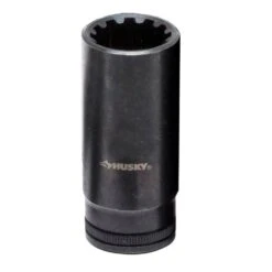 Husky 3/8 In. Drive 1/2 In. Knurl Grip Deep Universal Socket