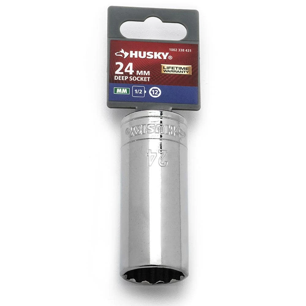 Husky 1/2 In. Drive 12-Point Metric Standard Socket 24 Mm 2 Husky 1/2 In. Drive 12-Point Metric Standard Socket 24 Mm - Image 2