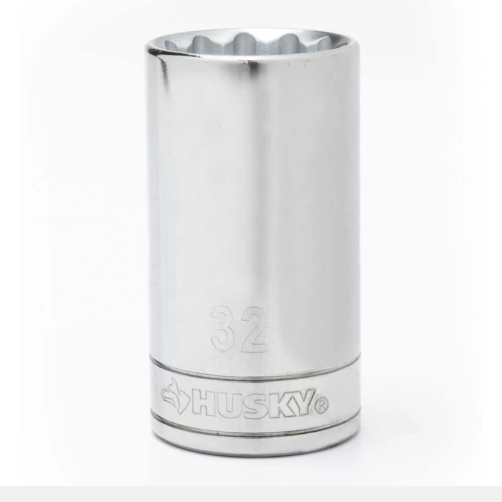 Husky 1/2" Drive 12 Point Deep Metric Socket 32mm 1 Husky 1/2" Drive 12 Point Deep Metric Socket 32mm