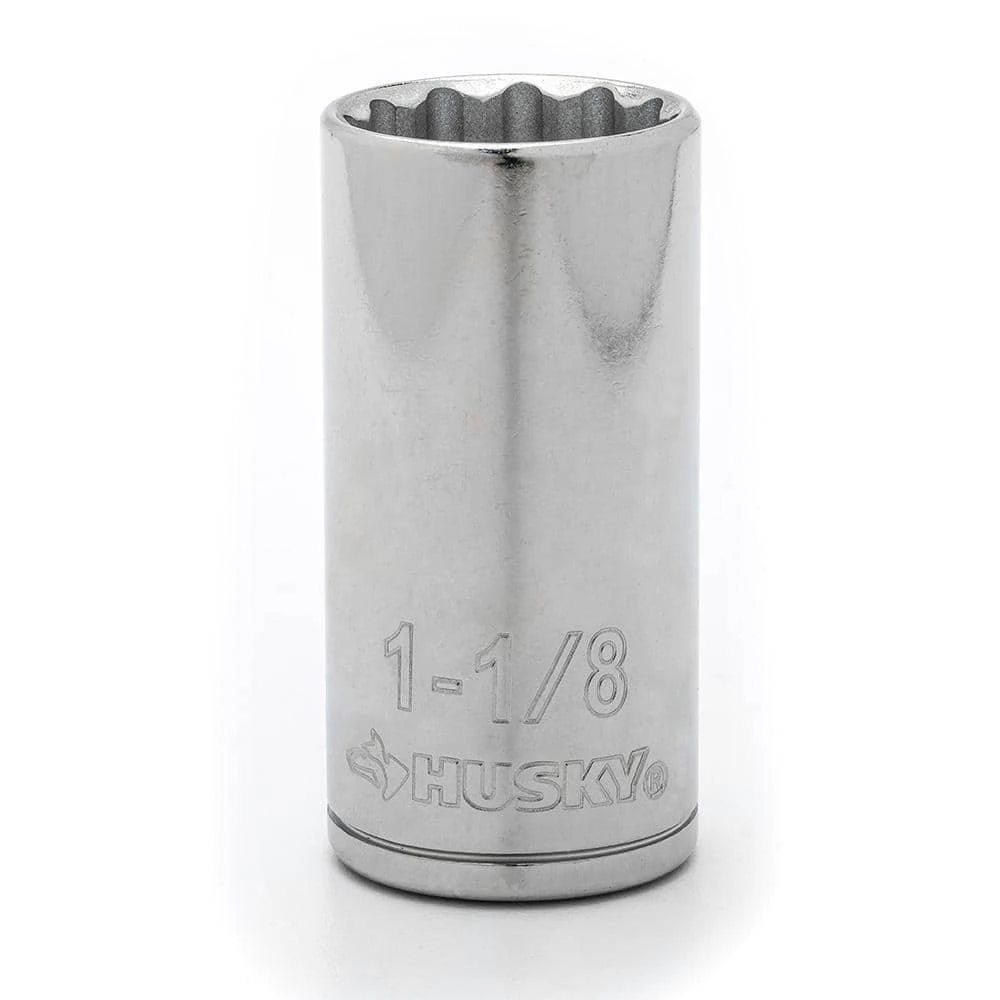 Husky 1/2 In. Drive Deep 1-1/8 In. Socket (12-Point) 1 Husky 1/2 In. Drive Deep 1-1/8 In. Socket (12-Point)