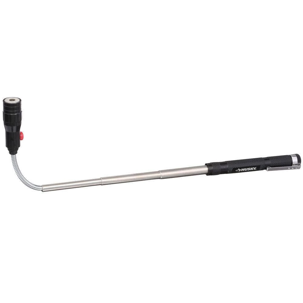 Husky 14 In. Anodized Aluminum Lighted 3 Lb. Magnetic Pick-Up Tool With Articulating Head 3 Husky 14 In. Anodized Aluminum Lighted 3 Lb. Magnetic Pick-Up Tool With Articulating Head - Image 3