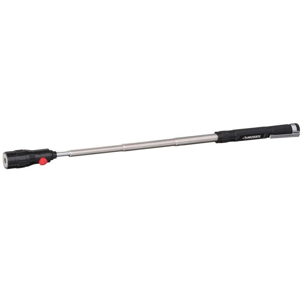 Husky 14 In. Anodized Aluminum Lighted 3 Lb. Magnetic Pick-Up Tool With Articulating Head 2 Husky 14 In. Anodized Aluminum Lighted 3 Lb. Magnetic Pick-Up Tool With Articulating Head - Image 2