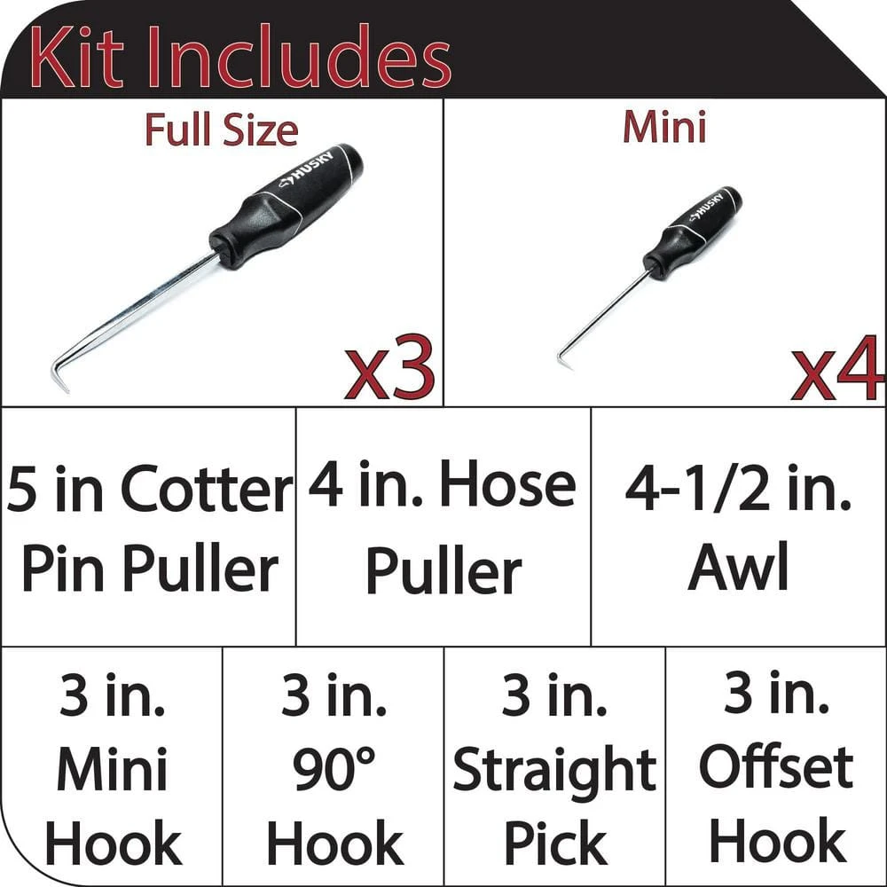 Husky Hook And Pick Set (7-Piece) 2 Husky Hook And Pick Set (7-Piece) - Image 2
