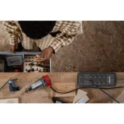 Husky 8 Ft. 10-Outlet Power Surge With Rubber Cover -Husky Shop husky surge protectors ylpt 152 44 1000