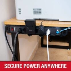 Husky 8 Ft. 14/3 Heavy Duty 6-Outlet 2100 Joule Surge Protector, Black -Husky Shop husky surge protectors ylpt 154 fa 1000