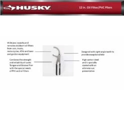 Husky 12 In. Oil Filter/PVC Pliers -Husky Shop husky tongue groove pliers 90138 fa 1000