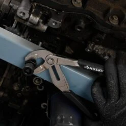 Husky 8 In. Groove Pliers With Quick Adjusting Joint And Straight Jaw -Husky Shop husky tongue groove pliers 90924 1f 1000