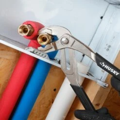 Husky 10 In. Groove Pliers With Quick Adjusting Joint And Curved Jaw -Husky Shop husky tongue groove pliers 90925 44 1000