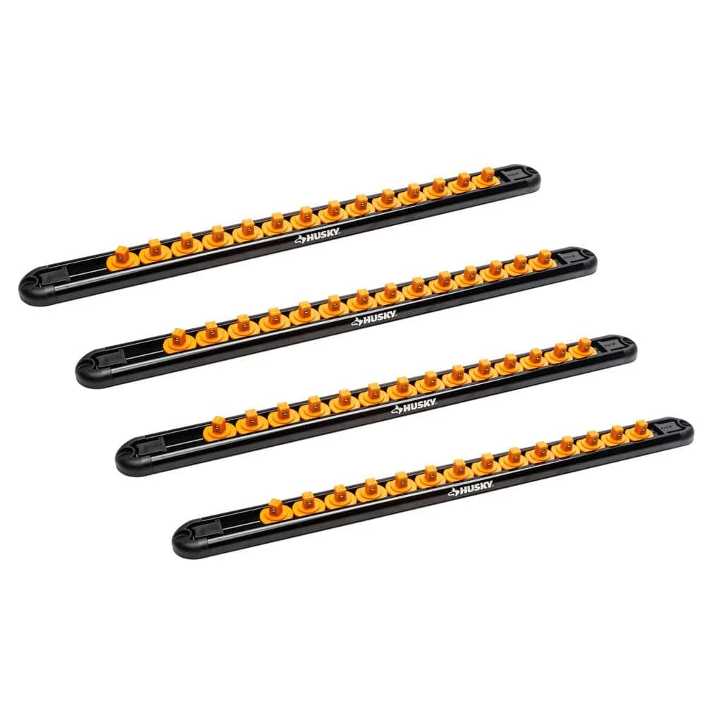Husky 1/4 In. Swivel Magnetic Socket Rail (4-Piece) 1 Husky 1/4 In. Swivel Magnetic Socket Rail (4-Piece)