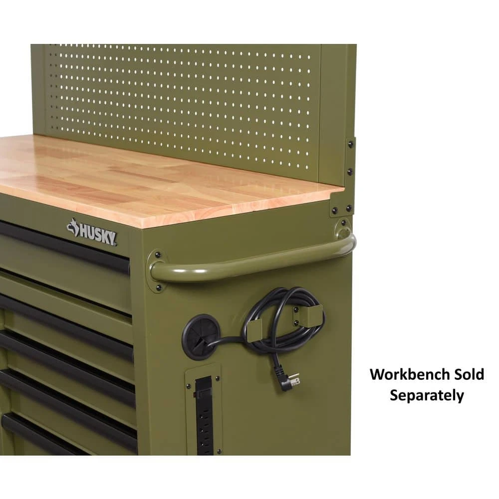 Husky 46 In. Gloss Army Green Steel Pegboard Attachment 7 Husky 46 In. Gloss Army Green Steel Pegboard Attachment - Image 7