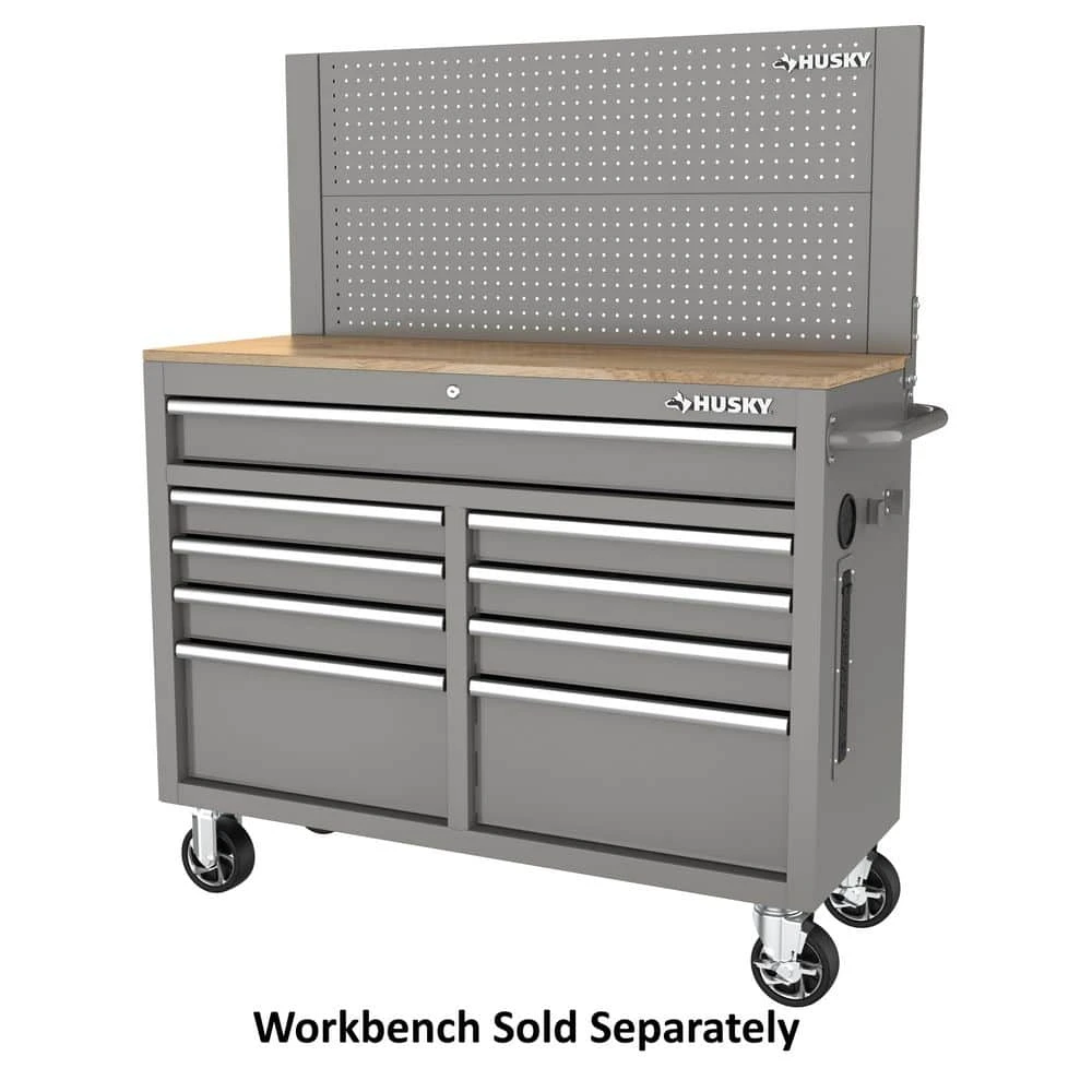 Husky 46 In. Gloss Gray Steel Pegboard Attachment 3 Husky 46 In. Gloss Gray Steel Pegboard Attachment - Image 3