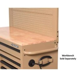 Husky 46 In. Gloss Tan Steel Pegboard Attachment -Husky Shop husky tool storage accessories h46pegboardtan 77 1000