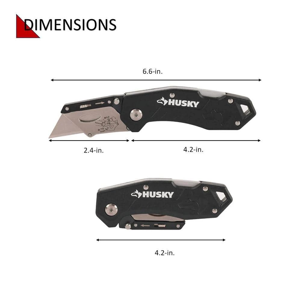 Husky Folding Lock-Back Utility Knife 8 Husky Folding Lock-Back Utility Knife - Image 8