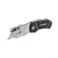 Husky 4.5 In. Folding Retractable Lock-Back Utility Knife