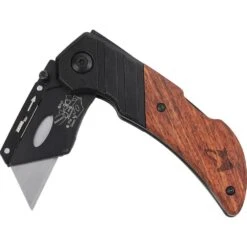 Husky Wood Handle Folding Lock-Back Utility Knife -Husky Shop husky utility knives 99736 1f 1000