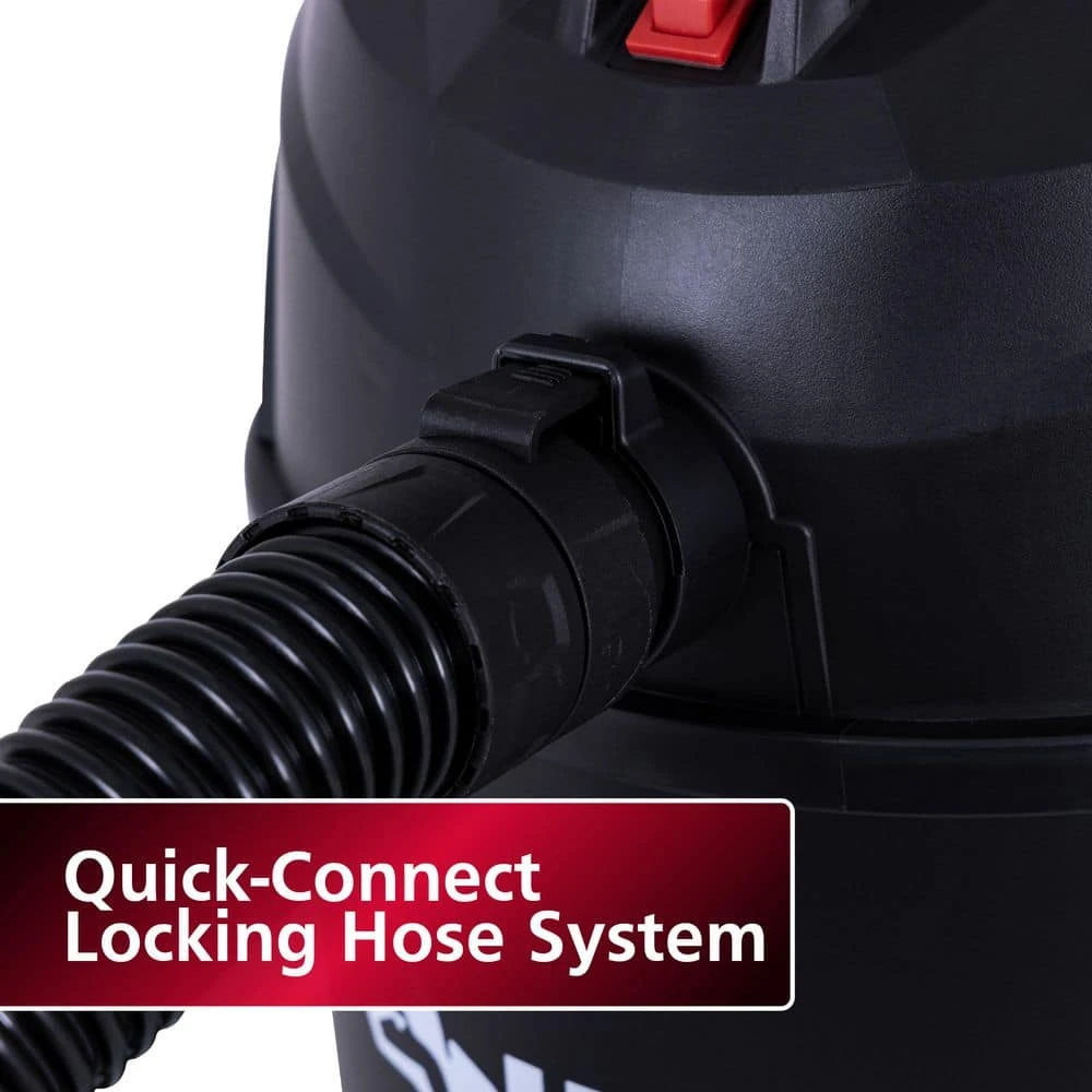 Husky 2.5 Gallon 3.0 Peak HP Wet Dry Vac Shop Vacuum With Locking Hose, Wet Filter, Dry Filter, Crevice And Gulper Nozzles 10 Husky 2.5 Gallon 3.0 Peak HP Wet Dry Vac Shop Vacuum With Locking Hose, Wet Filter, Dry Filter, Crevice And Gulper Nozzles - Image 10