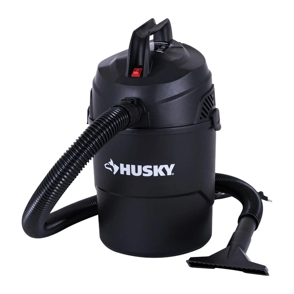 Husky 2.5 Gallon 3.0 Peak HP Wet Dry Vac Shop Vacuum With Locking Hose, Wet Filter, Dry Filter, Crevice And Gulper Nozzles 1 Husky 2.5 Gallon 3.0 Peak HP Wet Dry Vac Shop Vacuum With Locking Hose, Wet Filter, Dry Filter, Crevice And Gulper Nozzles