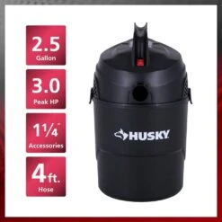 Husky 2.5 Gallon 3.0 Peak HP Wet Dry Vac Shop Vacuum With Locking Hose, Wet Filter, Dry Filter, Crevice And Gulper Nozzles 20 Husky 2.5 Gallon 3.0 Peak HP Wet Dry Vac Shop Vacuum With Locking Hose, Wet Filter, Dry Filter, Crevice And Gulper Nozzles -Husky Shop husky wet dry vacuums at18105p 2 c3 1000