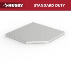 Husky 28 In. W X 28 In. D Stainless Steel Corner Work Surface For Regular Duty Welded Steel Corner Garage Base Cabinet