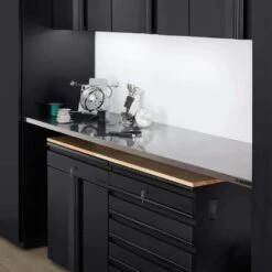 Husky 84 In. W X 23 In. D Stainless Steel Work Surface For Heavy Duty Welded Steel Garage Storage System 7 Husky 84 In. W X 23 In. D Stainless Steel Work Surface For Heavy Duty Welded Steel Garage Storage System -Husky Shop husky workbench tops htc1000006 e1 1000