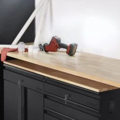 Husky 56 In. W X 23 In. D Solid Wood Work Surface For Heavy Duty Welded Steel Garage Storage System -Husky Shop husky workbench tops htc1000011 a0 1000
