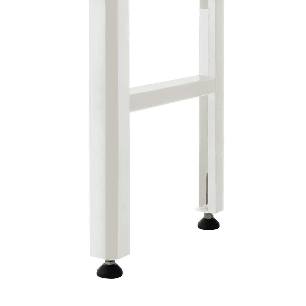 Husky Ready-To-Assemble 48 In. W X 20 In. D Solid Wood Top Workbench In White 3 Husky Ready-To-Assemble 48 In. W X 20 In. D Solid Wood Top Workbench In White - Image 3