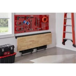 Husky Ready-To-Assemble 6 Ft. Folding Adjustable Height Solid Wood Top Workbench In Black 13 Husky Ready-To-Assemble 6 Ft. Folding Adjustable Height Solid Wood Top Workbench In Black -Husky Shop husky workbenches g7200fw us 77 1000