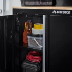 Husky Ready-to-Assemble 80 In. W X 19.5 In. D Steel Garage Workstation In Black -Husky Shop husky workbenches g79009s1 us a0 1000