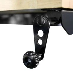 Husky 46 In. Wide X 18 In. Deep Adjustable Height Work Table With Wood Top, Gloss Black -Husky Shop husky workbenches holt46xdb13 44 1000