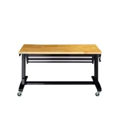 Husky 52 In. W X 24 In. D 2-Drawer Adjustable Height Blaxk Work Table With Solid Wood Top 25 Husky 52 In. W X 24 In. D 2-Drawer Adjustable Height Blaxk Work Table With Solid Wood Top -Husky Shop husky workbenches holt5202b12 fa 1000
