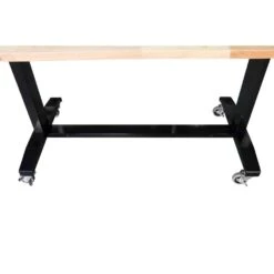 Husky 52 In. W X 24 In. D Adjustable Height Solid Wood Top Workbench Table In Black -Husky Shop husky workbenches holt52xdb12 4f 1000