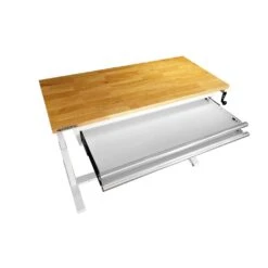 Husky Tool Storage 62 In. W White Adjustable Height Work Table With 2-Drawers -Husky Shop husky workbenches holt6202bj2 1f 1000
