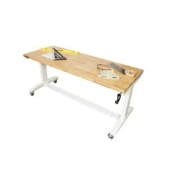 Husky 62 In. W X 24 In. D Adjustable Height White Worktable With Solid Wood Top 16 Husky 62 In. W X 24 In. D Adjustable Height White Worktable With Solid Wood Top -Husky Shop husky workbenches holt62xdbj2 66 1000
