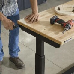 Husky 72 In. W X 24 In. D Adjustable Height Black Worktable With Solid Wood Top 21 Husky 72 In. W X 24 In. D Adjustable Height Black Worktable With Solid Wood Top -Husky Shop husky workbenches holt72xdb11 77 1000