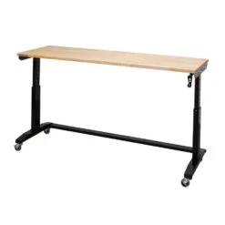 Husky 72 In. W X 24 In. D Adjustable Height Black Worktable With Solid Wood Top 26 Husky 72 In. W X 24 In. D Adjustable Height Black Worktable With Solid Wood Top -Husky Shop husky workbenches holt72xdb11 fa 1000