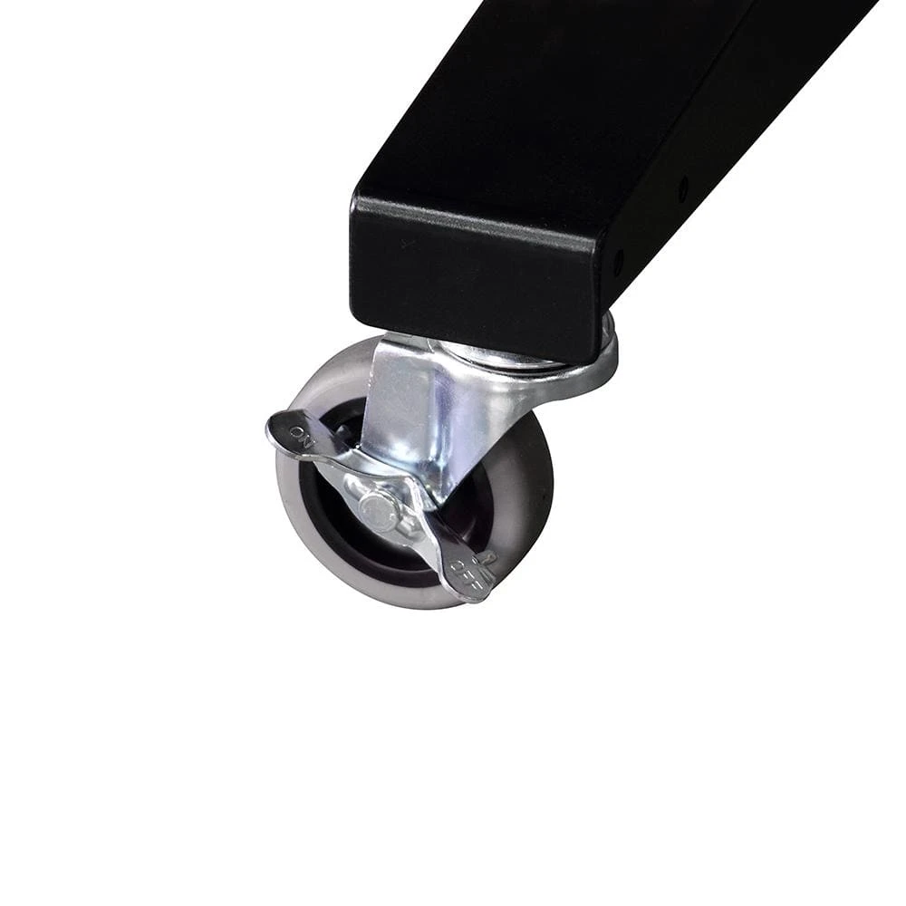 Husky 72 In. W X 24 In. D 2-Drawer Adjustable Height Black Workbench Table With Solid Wood Top 9 Husky 72 In. W X 24 In. D 2-Drawer Adjustable Height Black Workbench Table With Solid Wood Top - Image 9