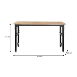 Husky 72 In. W X 23 In. D Adjustable Height Black Workbench, Solid Wood Top For Heavy Duty Welded Steel Garage Storage System 19 Husky 72 In. W X 23 In. D Adjustable Height Black Workbench, Solid Wood Top For Heavy Duty Welded Steel Garage Storage System -Husky Shop husky workbenches htc1000004 76 1000