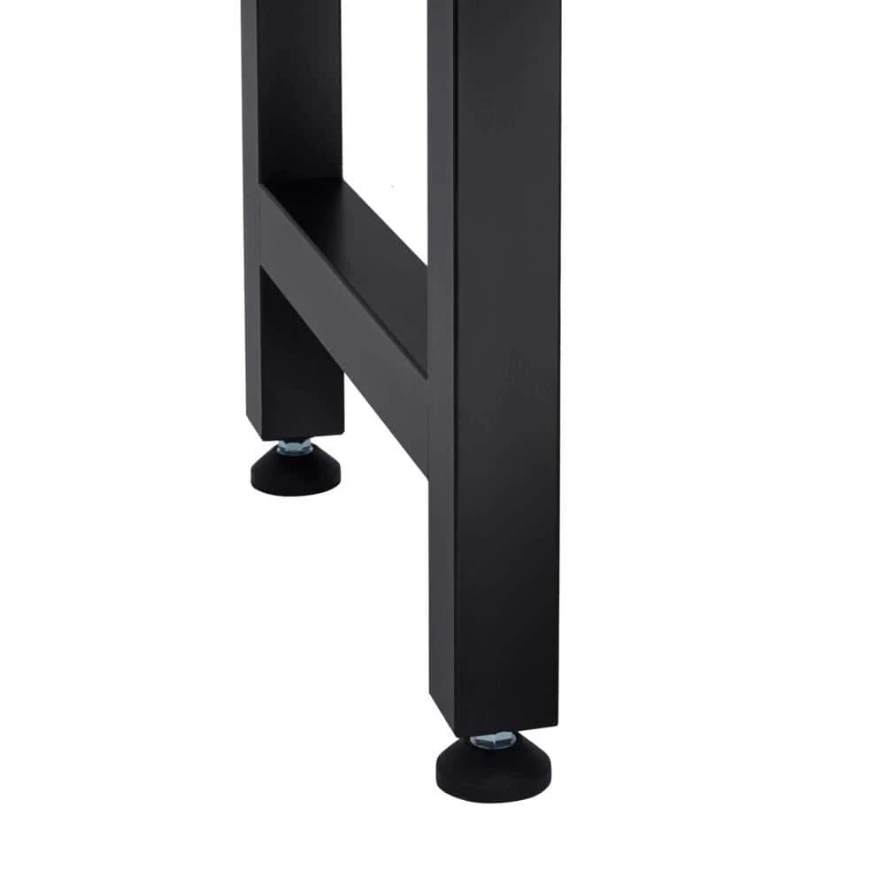 Husky 96 In. W X 23 In. D Adjustable Height Extra Wide Heavy Duty Black Workbench With Solid Wood Top 4 Husky 96 In. W X 23 In. D Adjustable Height Extra Wide Heavy Duty Black Workbench With Solid Wood Top - Image 4